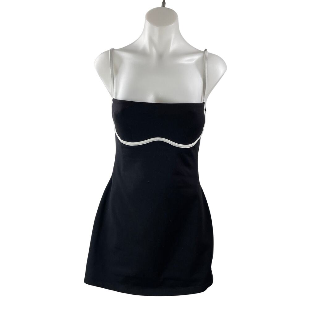 NEW Alo Yoga Alosoft Courtside Black Cami Camisole Tank Tennis Mini Dress S